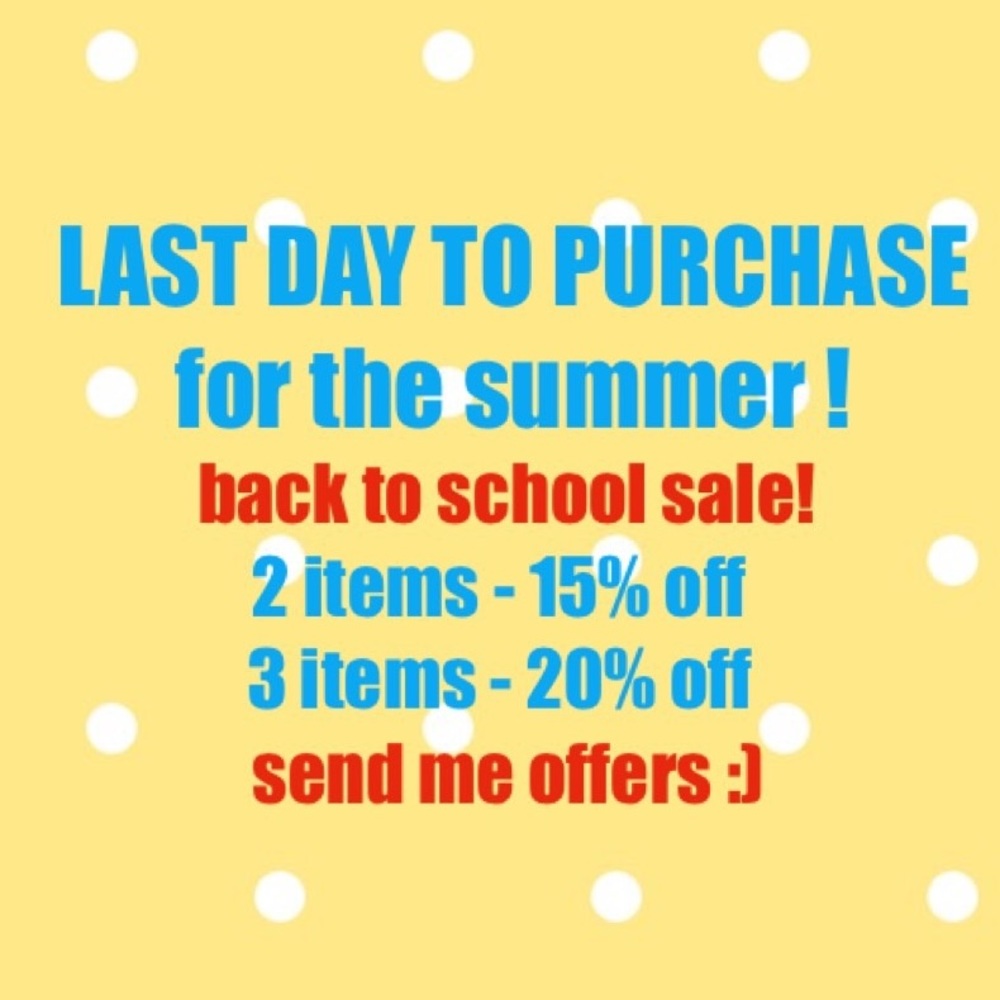 BACK TO SCHOOL SALE